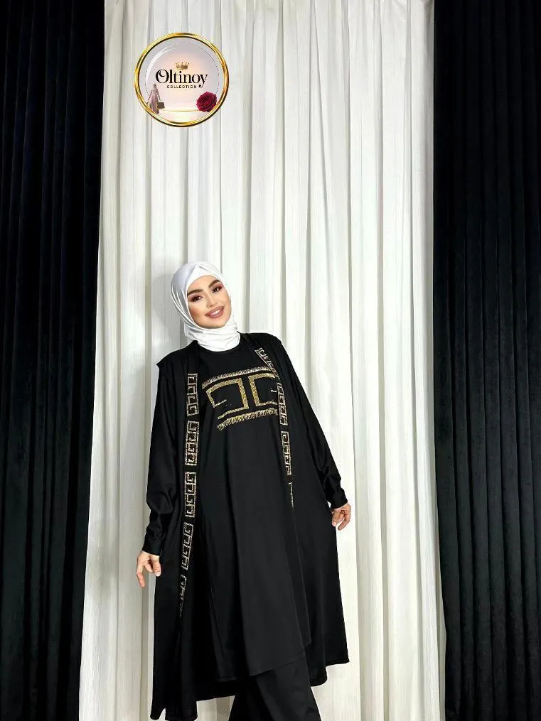 Yunon naqshli troyka — Oltinoy Collection optom